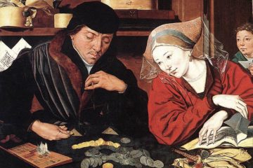 800px Marinus van Reymerswale   The Banker and His Wife   WGA19323