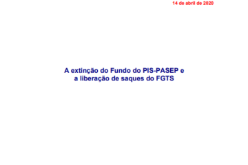 Dieese Capa da Nota Técnica n. 235 A extinção do Fundo do PIS PASEP e a liberação de saques do FGTS