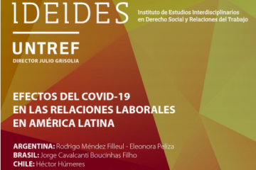 Untref capa da revista Ideides numero 50 julho de 2020 coronavirus covid19 relacoes de trabalho america latina