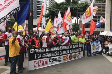 Fotos Publicas Parizotti auxilio emergencial manifestacao centrais sindicais