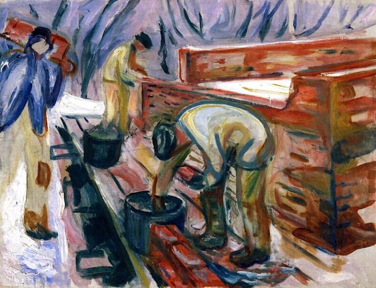 Munch ilustracao trabalhadores 1920