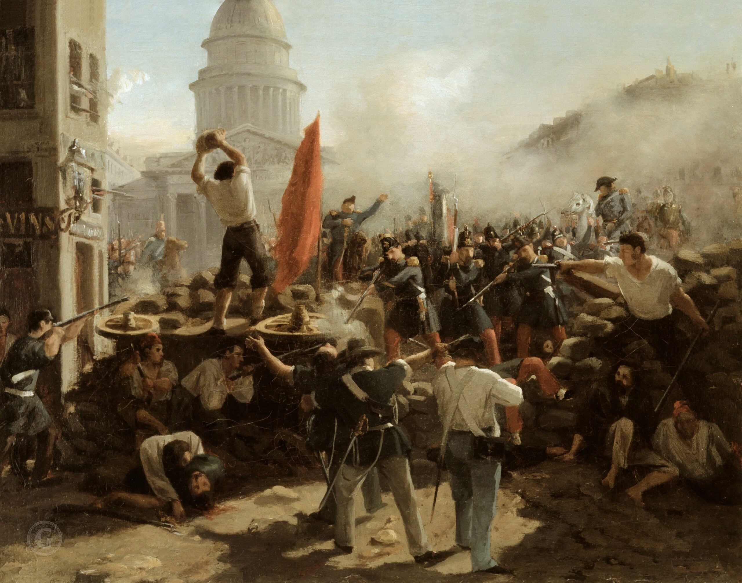 comuna de paris Horace Vernet Barricade rue Soufflot scaled